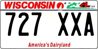 WI license plate 727XXA