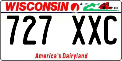 WI license plate 727XXC