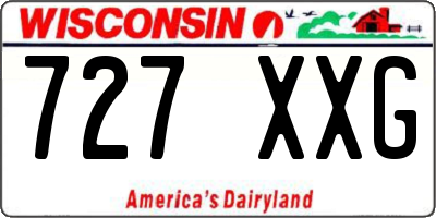 WI license plate 727XXG