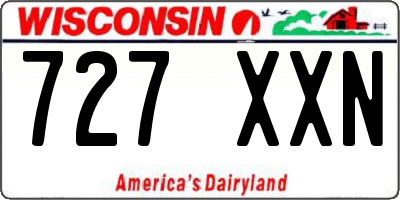WI license plate 727XXN
