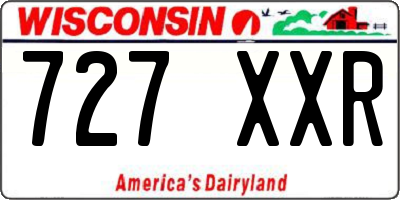 WI license plate 727XXR