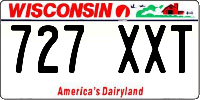 WI license plate 727XXT