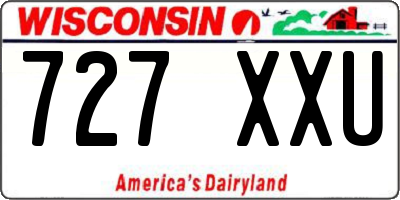 WI license plate 727XXU