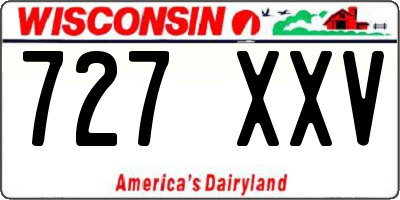 WI license plate 727XXV