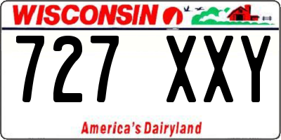 WI license plate 727XXY