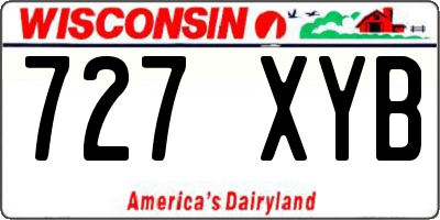 WI license plate 727XYB