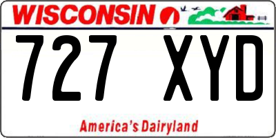 WI license plate 727XYD