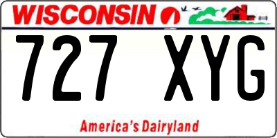 WI license plate 727XYG