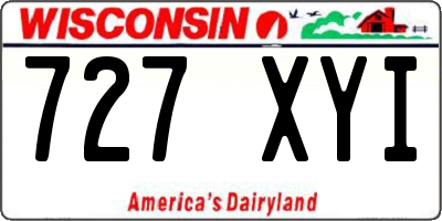 WI license plate 727XYI