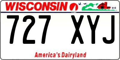 WI license plate 727XYJ