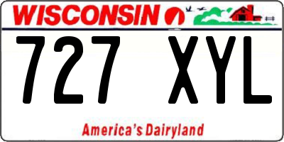 WI license plate 727XYL