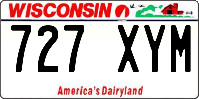 WI license plate 727XYM