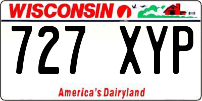 WI license plate 727XYP