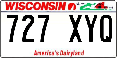 WI license plate 727XYQ