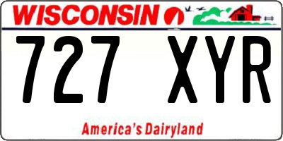 WI license plate 727XYR