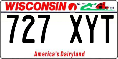 WI license plate 727XYT