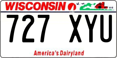 WI license plate 727XYU