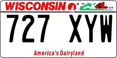 WI license plate 727XYW