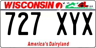 WI license plate 727XYX