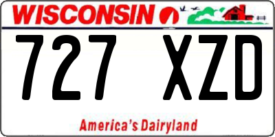 WI license plate 727XZD