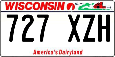 WI license plate 727XZH