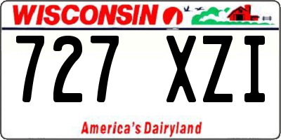 WI license plate 727XZI