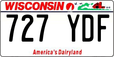 WI license plate 727YDF