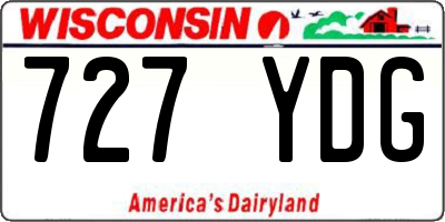 WI license plate 727YDG
