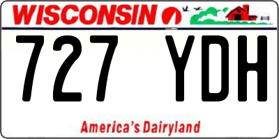 WI license plate 727YDH