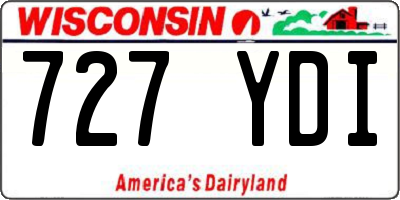 WI license plate 727YDI