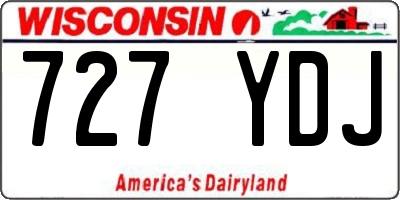 WI license plate 727YDJ