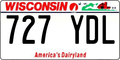 WI license plate 727YDL