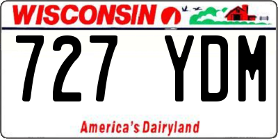 WI license plate 727YDM