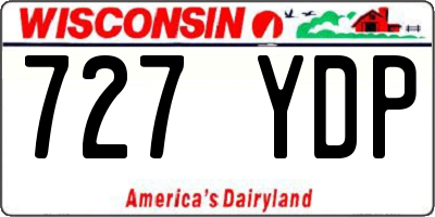 WI license plate 727YDP