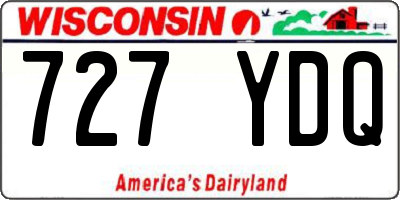 WI license plate 727YDQ