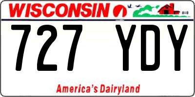 WI license plate 727YDY