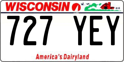 WI license plate 727YEY