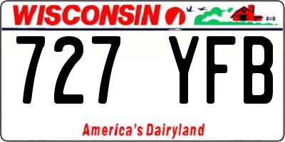 WI license plate 727YFB