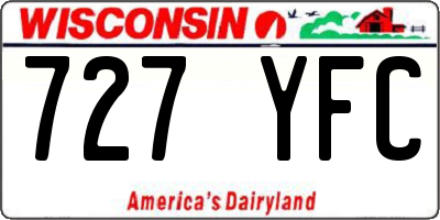WI license plate 727YFC