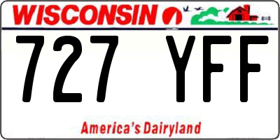 WI license plate 727YFF