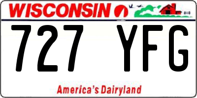 WI license plate 727YFG