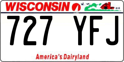 WI license plate 727YFJ