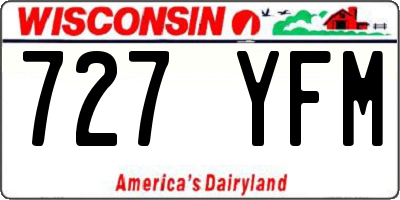 WI license plate 727YFM