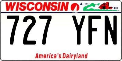 WI license plate 727YFN