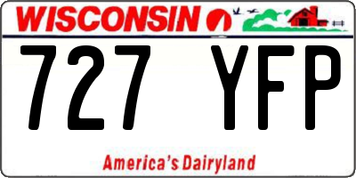 WI license plate 727YFP