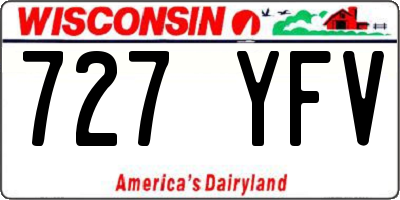 WI license plate 727YFV