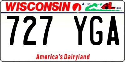 WI license plate 727YGA