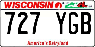 WI license plate 727YGB