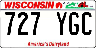 WI license plate 727YGC