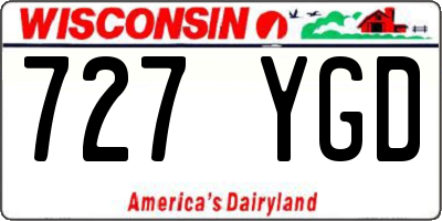 WI license plate 727YGD